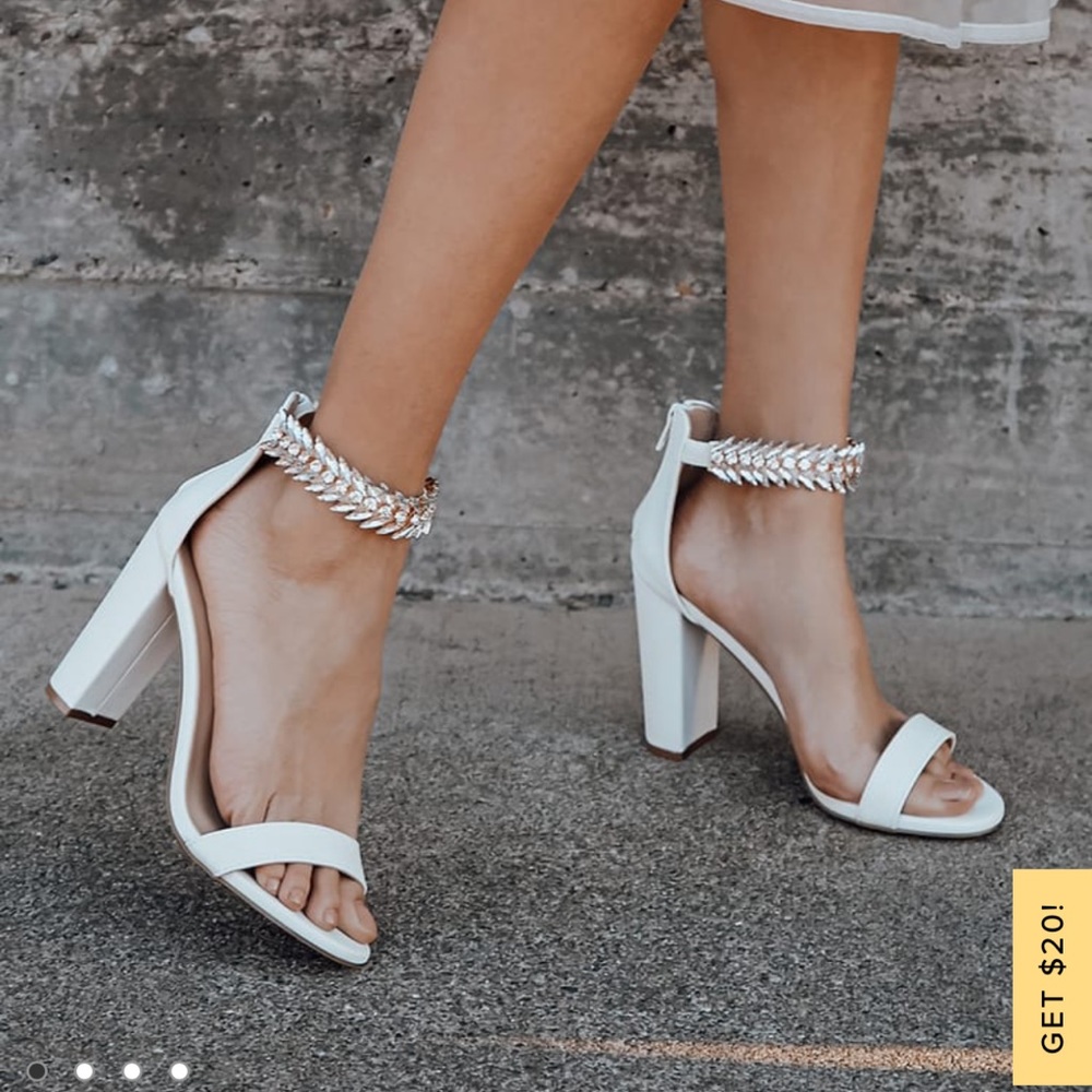 Mylan White Heels